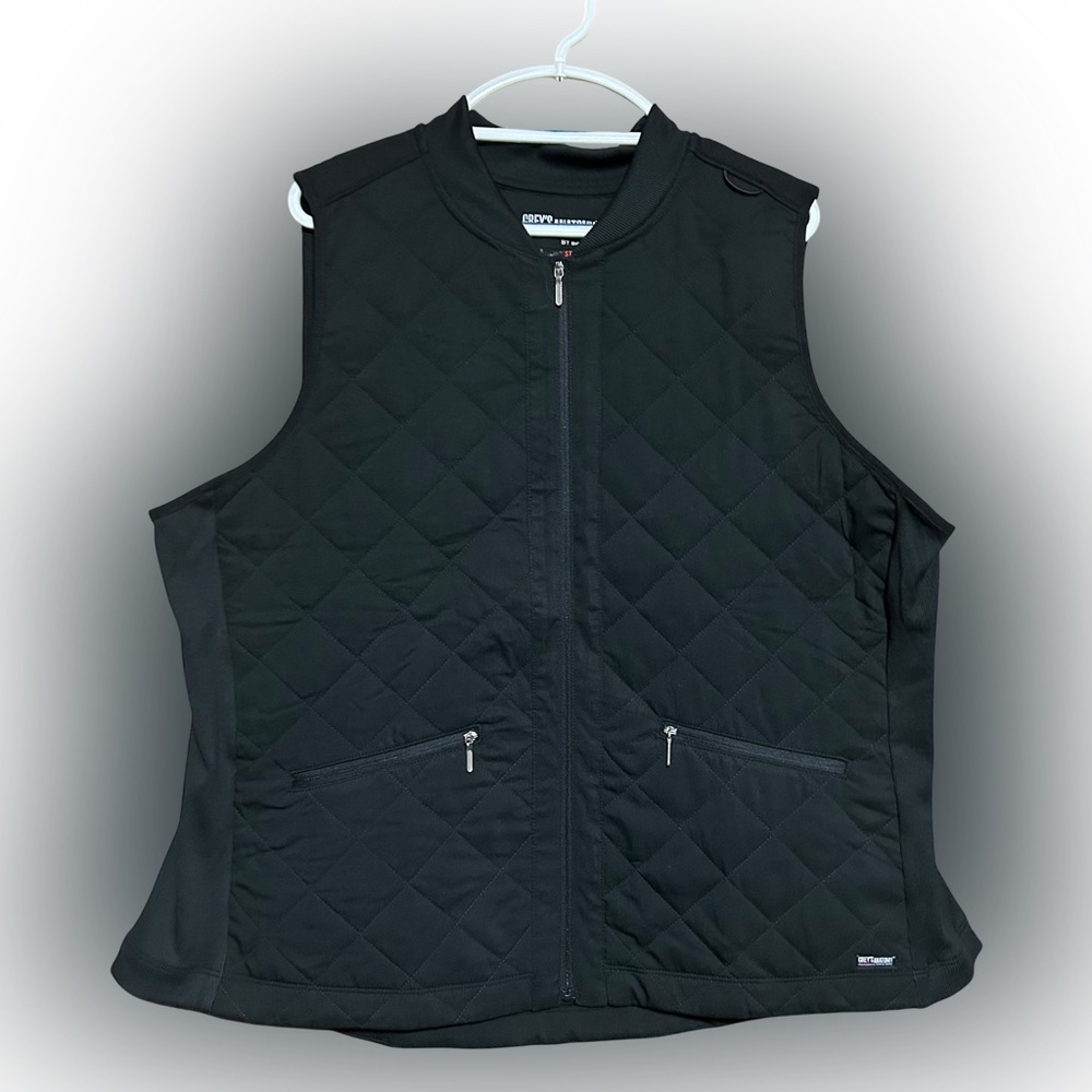 Grey's Anatomy Spandex Stretch Women's 2 Pocket Two-Toned Quilted Vest
